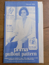 Prima Magazine February 1996 Sewing Pattern Tunic and Trousers