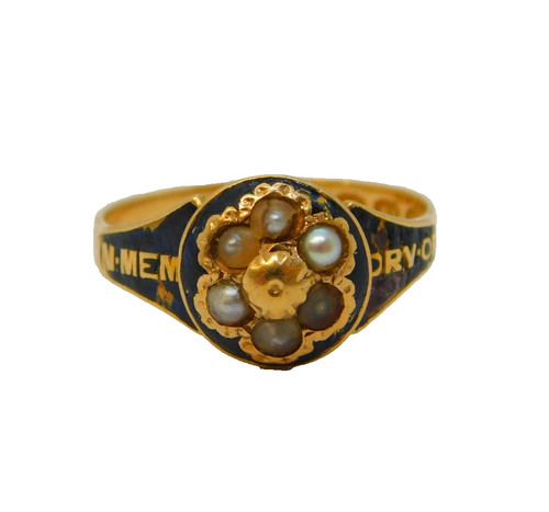Victorian 18ct gold - gold, black