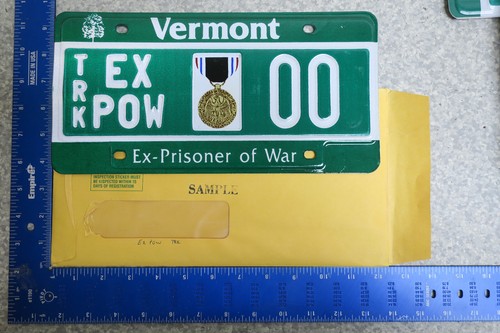 Vermont license plate tag - license,