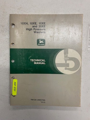 John deere 10xh 10xe 15xe - 15xe, 20xe