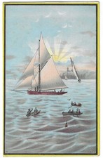 Sailboat in a Bay Chromo Print