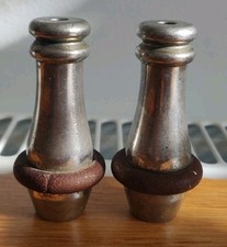 Pair Of Reclaimed Vintage Silver Tone Metal Light Pulls Pull Cord Ends