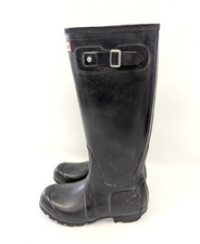 Women's HUNTER Black Original Tall Wellington Boots UK3 - M07