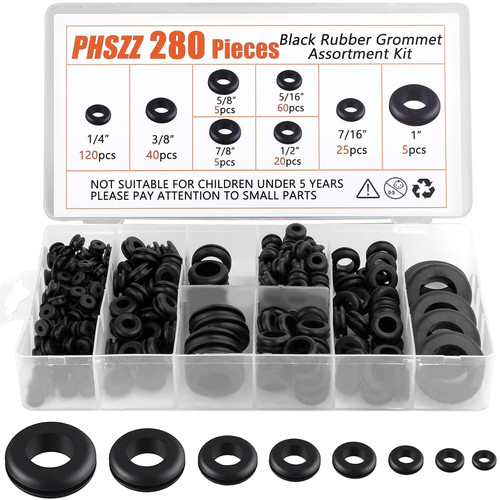 280pcs rubber grommets - rubber,