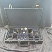 Vintage 24 Piece Suissine Canteen of Cutlery  in Blue Leather Case