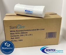 Sanitary Bin Liners Washroom Waste Disposal Unit Bag SaniCare Antibac 10 ROLLS 