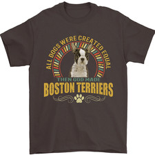 A Boston Terrier Dog Mens T-Shirt 100% Cotton
