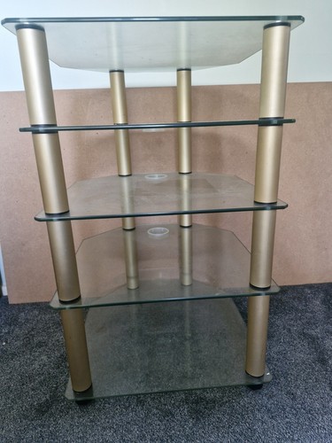 Glass cabinet with gold - glass,