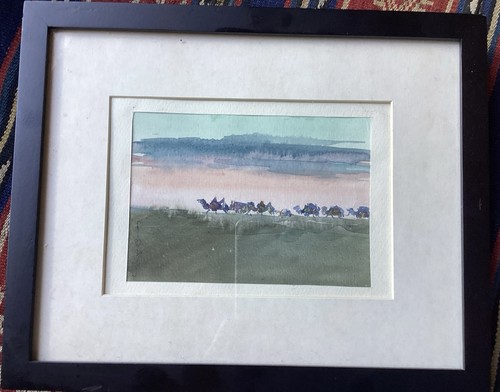 Mongolian watercolor camel - mongolian,
