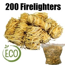 Natural Firelighters - 200 Wood ECO Natural Fire Lighters 