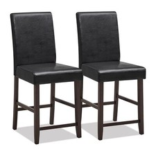 Set of 2 Bar Stools PU