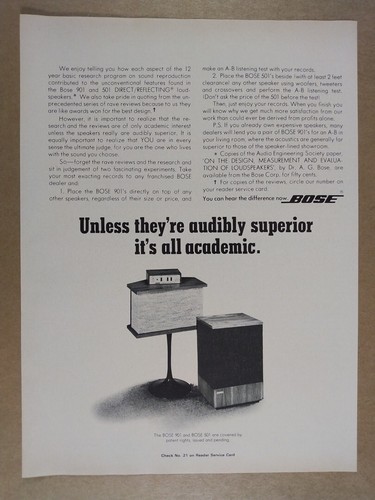 1972 bose 901 501 - bose,