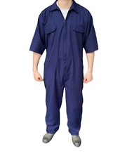 Mens Short Sleeve Work Overalls Coveralls Navy Boilersuit Warehouse Students