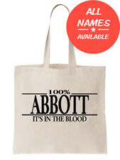 Family Surname Tote Bag Custom Any Name Shopper Gift Relative Gift Tree Cool