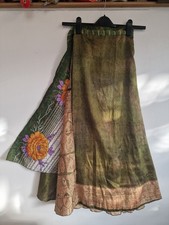 Hippie Multi Wrap Sari Skirt Dress Reversible
