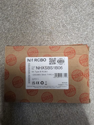 Wylex nhxsbs1b06 type rcbo - type, b