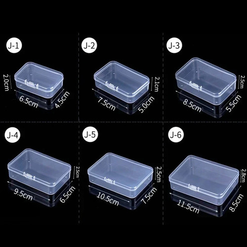 Mini square clear - square, plastic