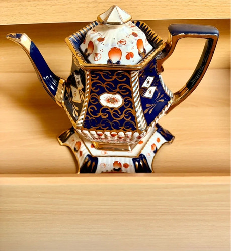 Vintage hexagonal teapot - teapot, &