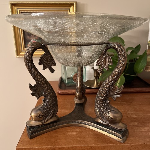 Crackle glass bowl - crackle,