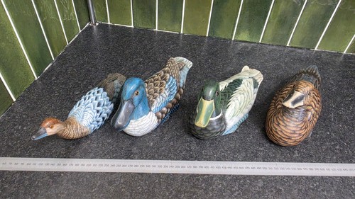 Vintage wooden ducks made - vintage,