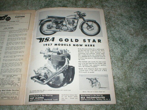 1957 bsa goldstar model - bsa,