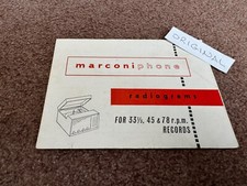 Marconiphone Radiograms Fold-Out Sales Brochure 1956 - Southend-on-Sea - Marconi