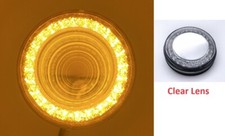 4" Round Amber LED/Clear Lens