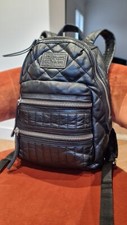 Marc by Marc Jacobs Domo Biker Black Quilted Leather Zip Backpack with Pockets