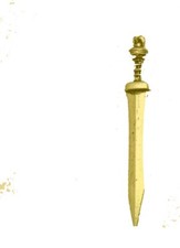 H6 Roman Gladius  Fine English Pewter chrome gold colour Pin Badge lapel