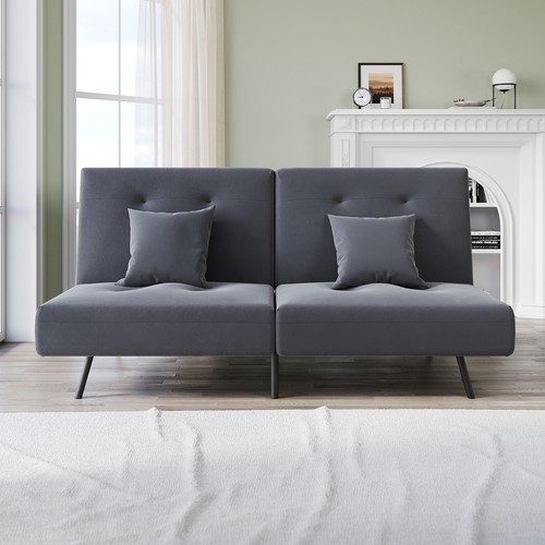 Baby velvet grey sofa bed - grey,