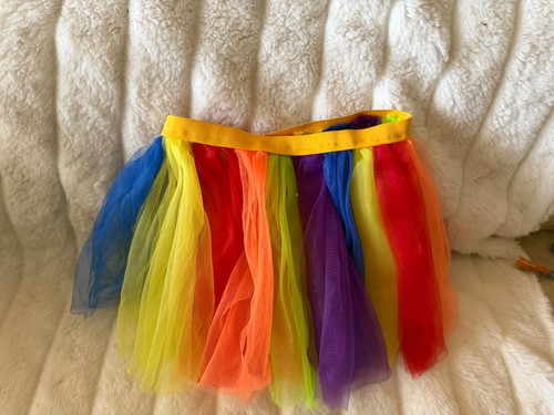 Chiffon skirt rainbow colored - skirt,