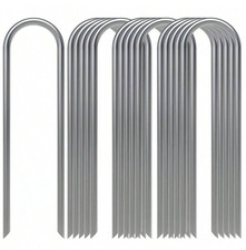 5-50x Heavy Duty Trampoline U-Shaped Metal Wind Stake Pegs Tent Ground Anchor UK