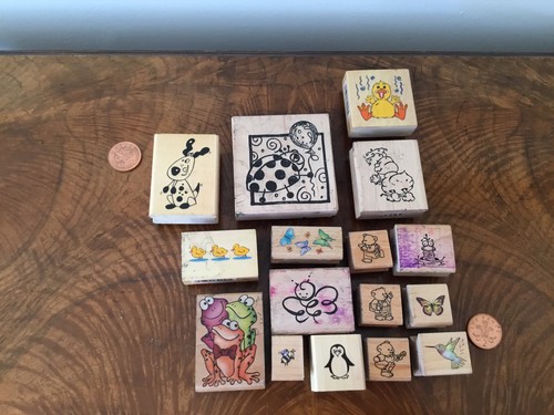 Wooden block rubber stamps job - rubber,