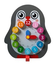 Wooden Blocks Penguin Clock Learn To Tell The Time Play Tive Lidl Blocks School