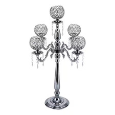 29.5 In. Tall Silver 5-Arm