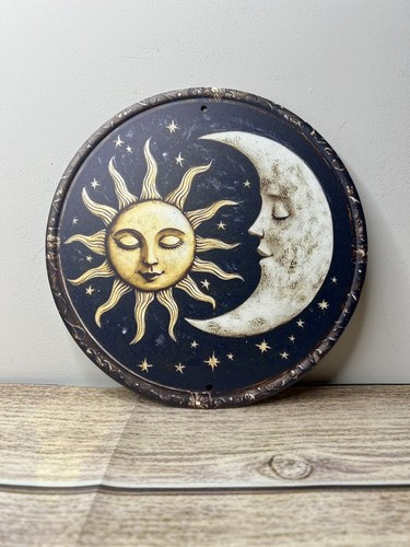 Vintage sun moon metal wall - moon,