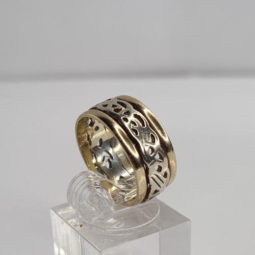 9ct yellow white gold open - white,