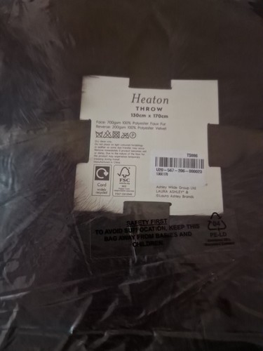 New laura ashley heaton throw - new,
