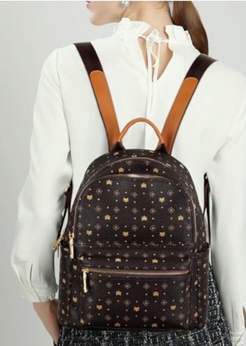 Foxer printed leather backpack - foxer,