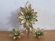Exquisite Green Flower Brooch