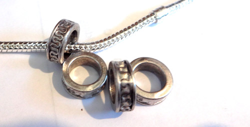 Pcs tibetan silver donut - 5,