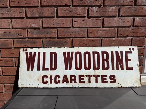 Wild woodbine enamel sign - wild,