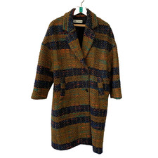 Zara Wool Blend Coat Multicoloured - Size M
