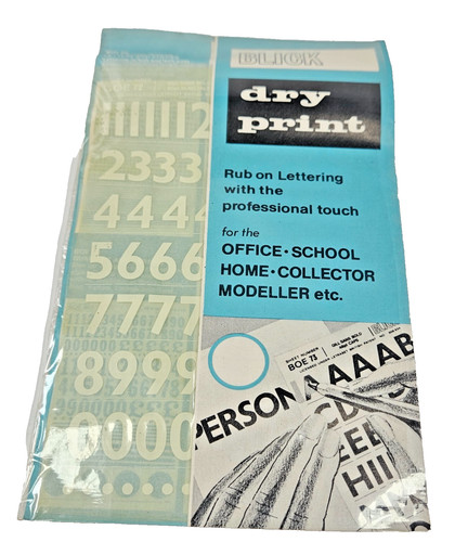 Vintage blick dry print rub - print,