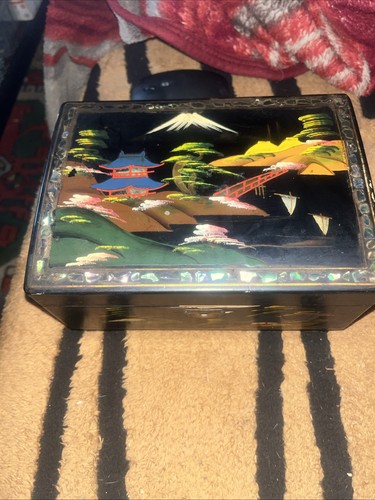 Vintage black lacquer japanese - vintage,