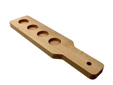 Wooden paddle board for 4 vodka tequila shots glasses 30 cm