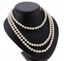 Pearl necklace chain long - pearl,