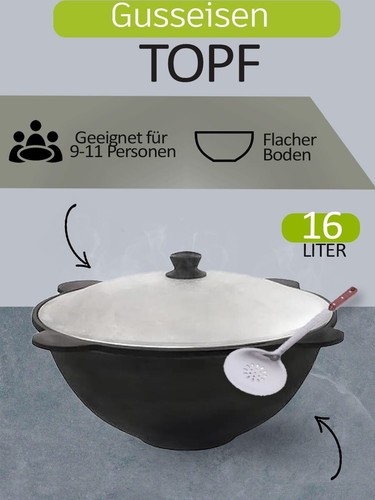 Cast iron kettle - cast, l
