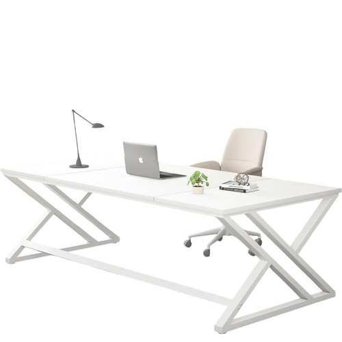 Lvb white long computer desk - white,