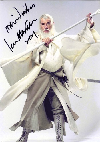 Ian mckellen signed as - signed,